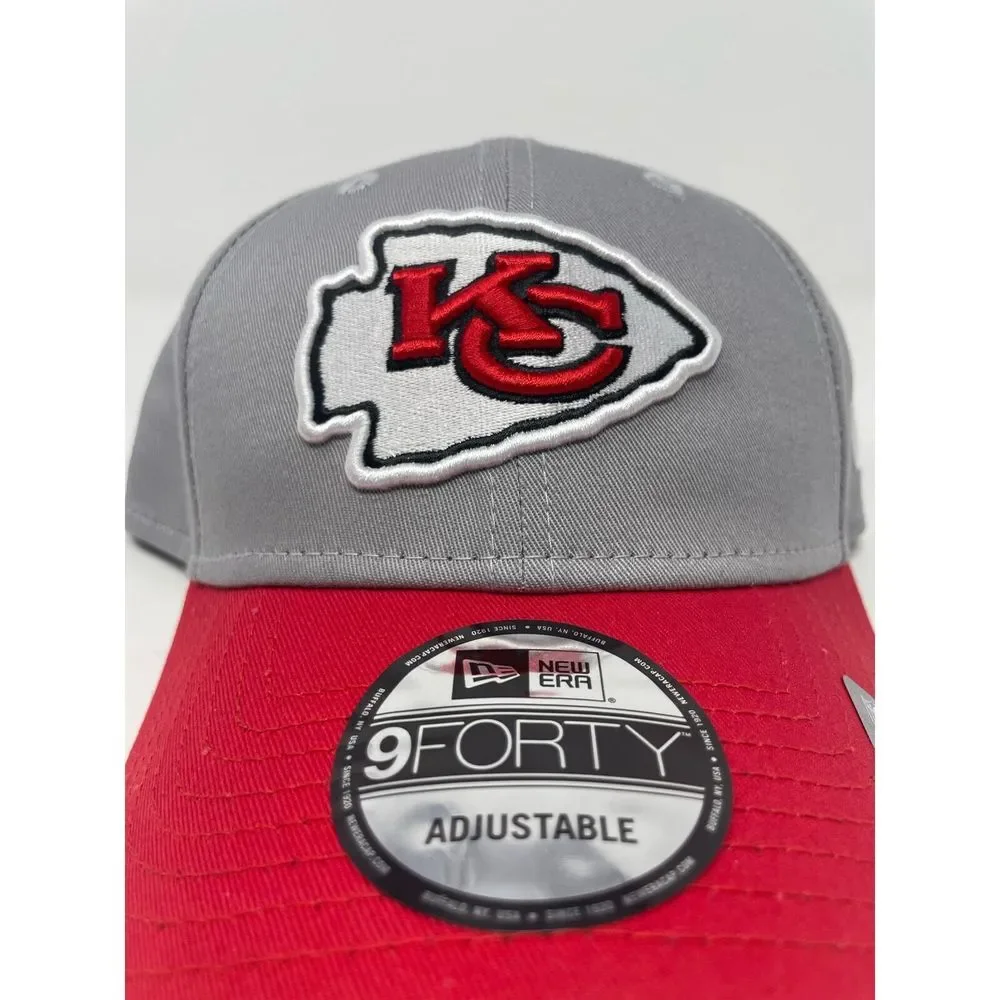 Kansas City Chiefs New Era‎ Gray 9FORTY NFL The League Snapback Hat Mens NEW